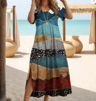 Elegant Slit Maxi Dress by Zarusova