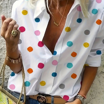 Playful Polka Dot Zarusova Everyday Blouse