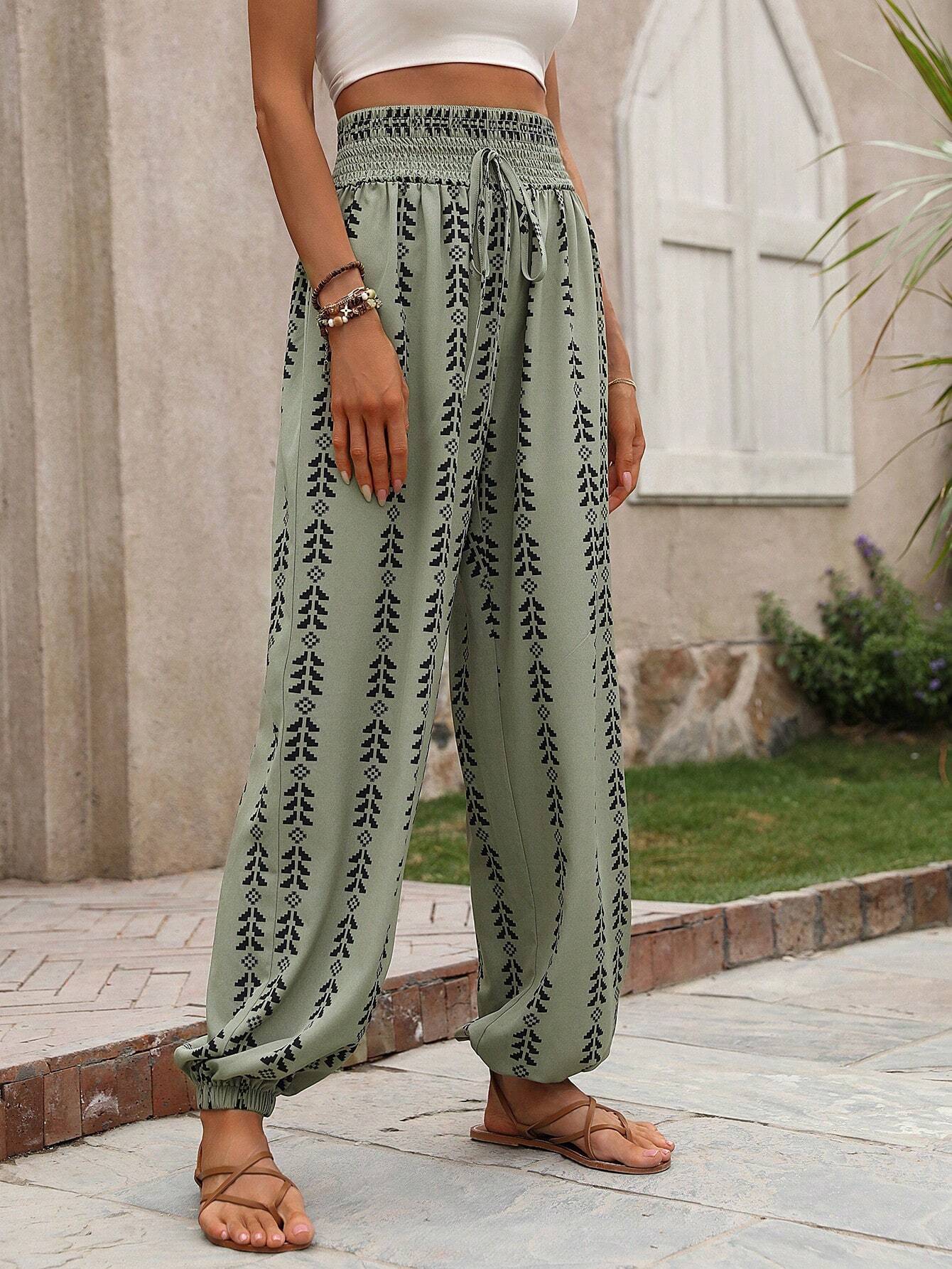 Boho kalhoty s širokými nohavicemi od Zarusova