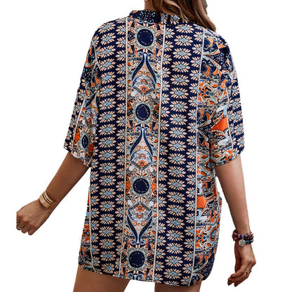 Boho květinová souprava ležérních kraťasů Zarusova