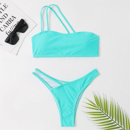 Elegantní jednoramenný bikinový set Zarusova
