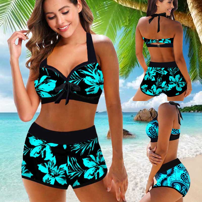 Floral High Waist Bikini by Zarusova