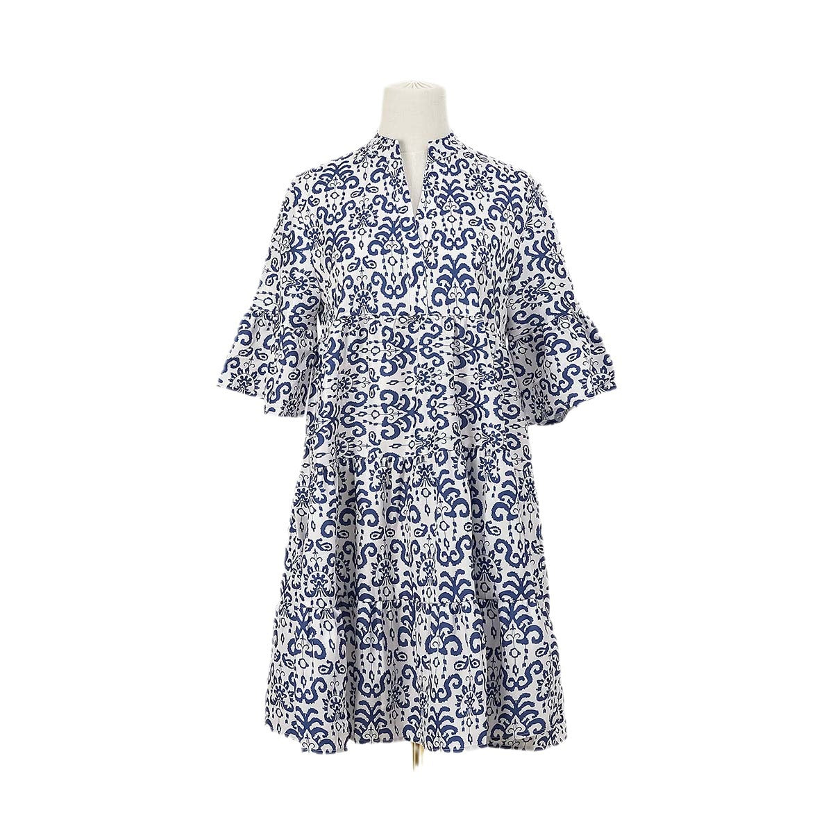 Letní šaty s výstřihem do V v boho stylu od Zarusova