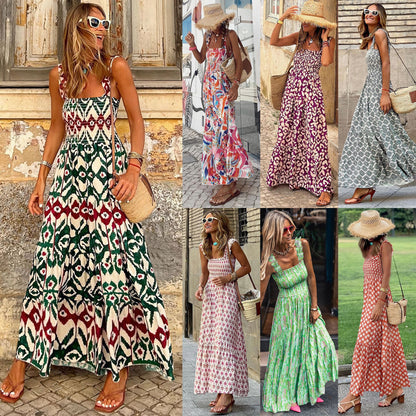 Elegant Floral Strap Dress by Zarusova